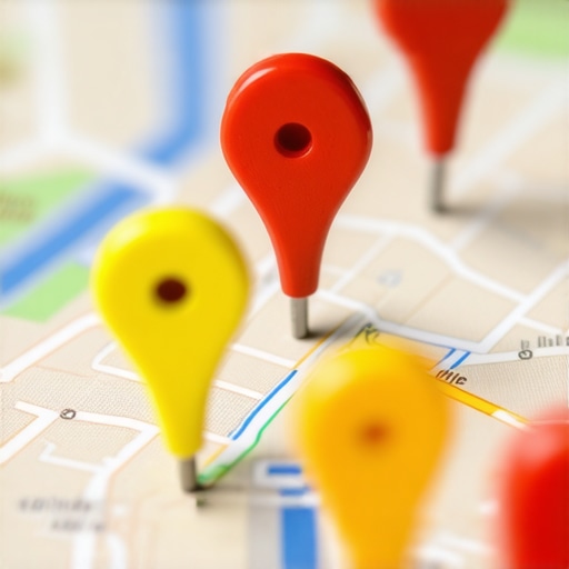 Digital map showing Nevada with location pins for local SEO