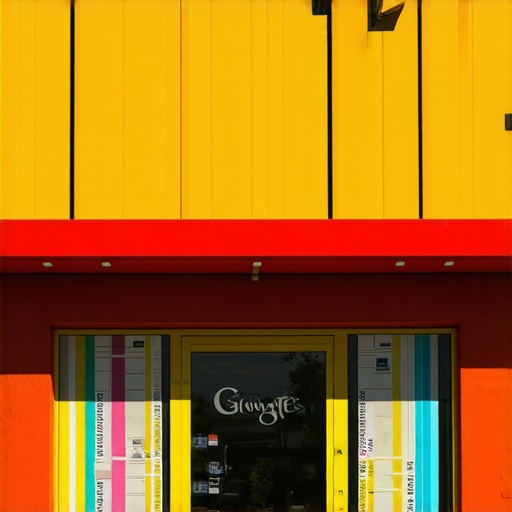 Colorful Las Vegas business storefront highlighting digital map branding