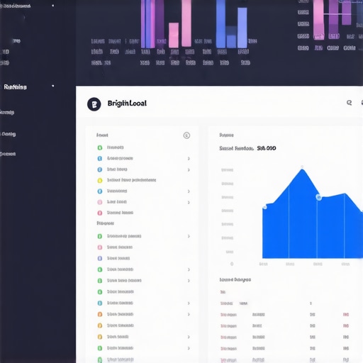 Google Maps local ranking dashboard from BrightLocal software