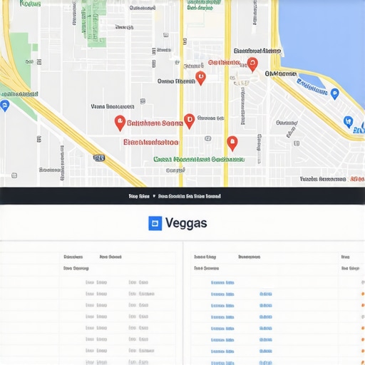 Screenshot of BrightLocal analytics dashboard displaying local ranking trends in Las Vegas