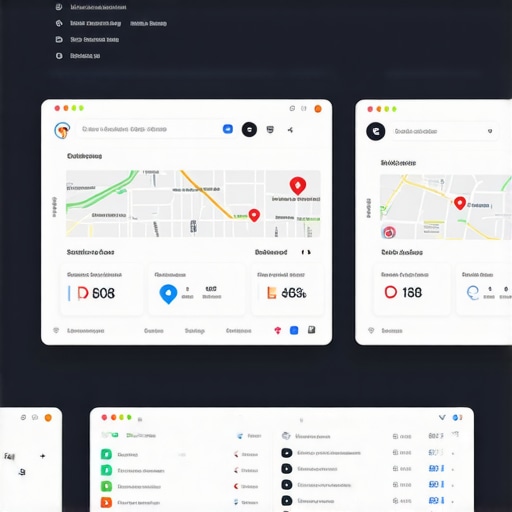 A person analyzing local business performance data on a digital dashboard.