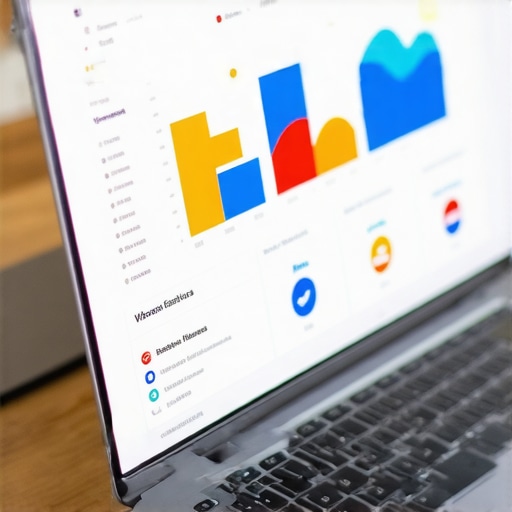 Close-up of a laptop showing GMB optimization interface with Nevada business metrics.