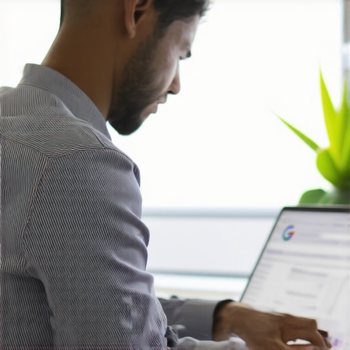 Business owner working on Google My Business profile for local SEO in Nevada