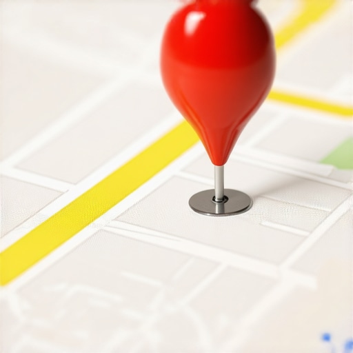 Person fine-tuning a Google Maps location pin on a digital map to improve local search visibility.