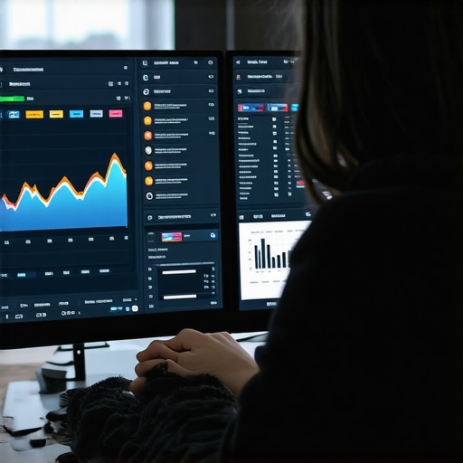 Professional reviewing Google My Business and local SEO metrics on computer screen for Las Vegas business optimization.