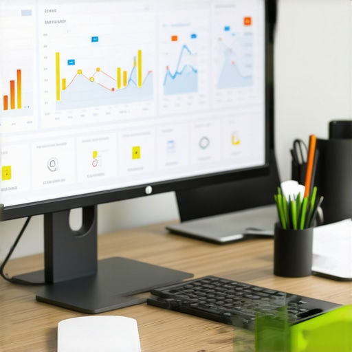 Local SEO Dashboard for Las Vegas Businesses Close-up of a computer screen showing local SEO analytics and Google Maps performance metrics