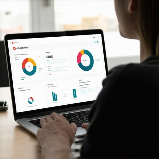 Person analyzing local SEO statistics on a laptop for Vegas business optimization